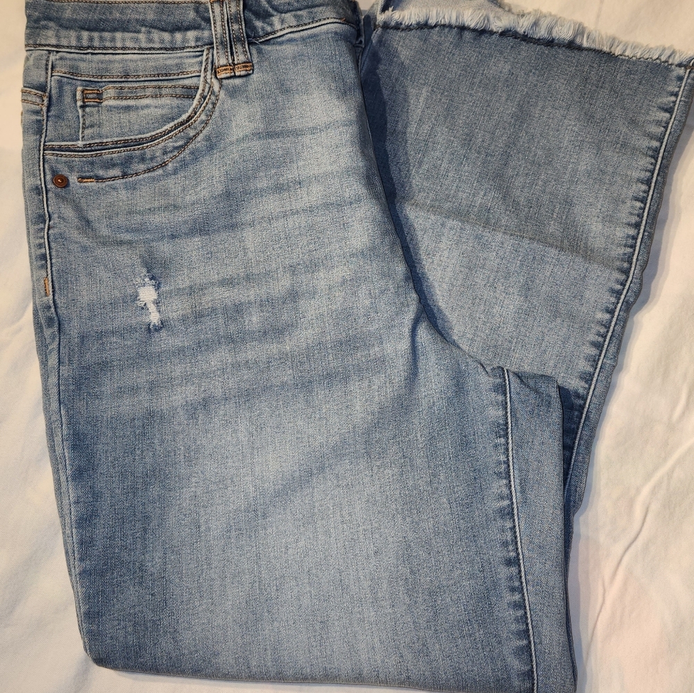 Democracy Light Blue Flare Wide Leg Jeans
